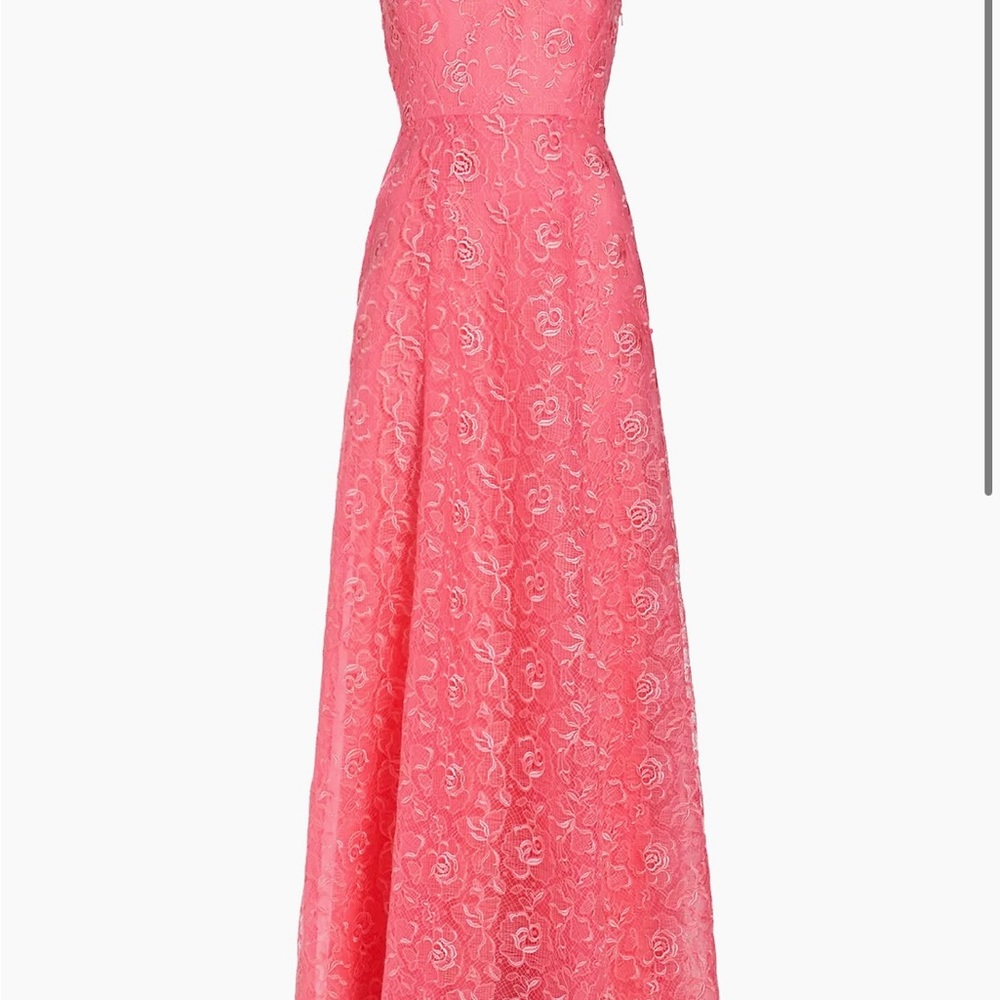 Monique Lhullier Linda Floral Lace Gown